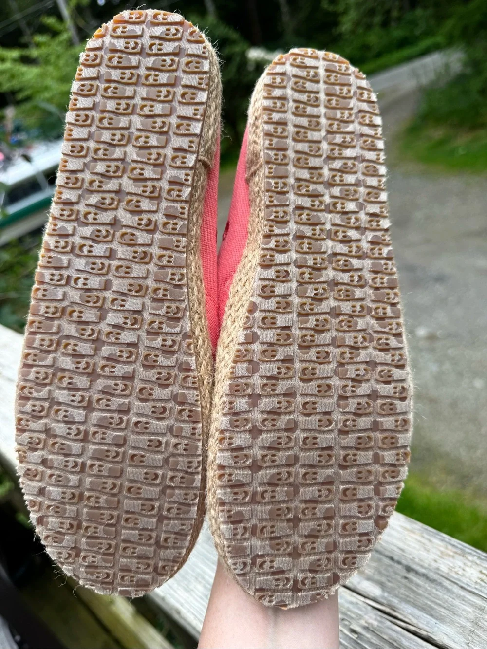 Sanuk Coral Canvas Frayed-Trim Slip-Ons